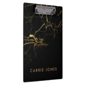 Zwart marmer  Gold Business minimaal Klembord (Rechts)