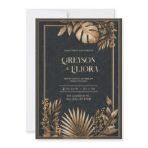 Zwart Marmer & Goud VIP Luxe Huwelijk