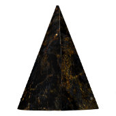 Zwart marmer, gouden aderen, textuur. feesthoedjes (Achterkant)