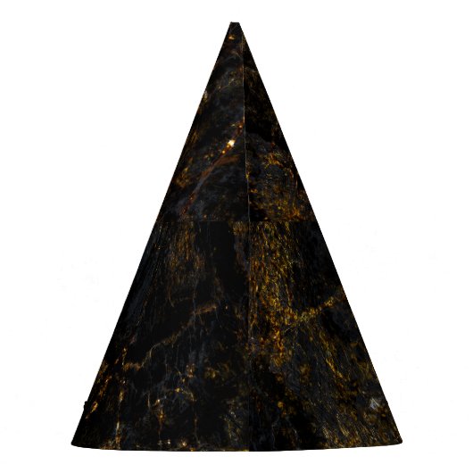 Zwart marmer, gouden aderen, textuur. feesthoedjes (Achterkant)