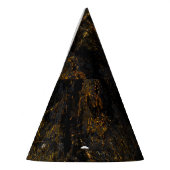 Zwart marmer, gouden aderen, textuur. feesthoedjes (Links)