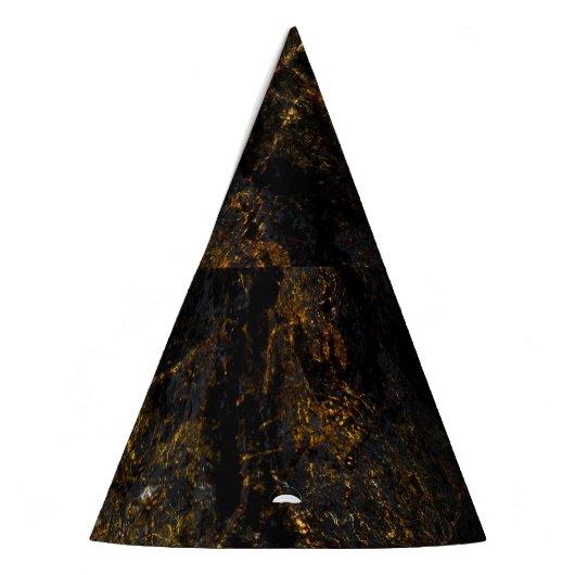 Zwart marmer, gouden aderen, textuur. feesthoedjes (Links)