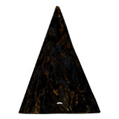 Zwart marmer, gouden aderen, textuur. feesthoedjes (Rechts)