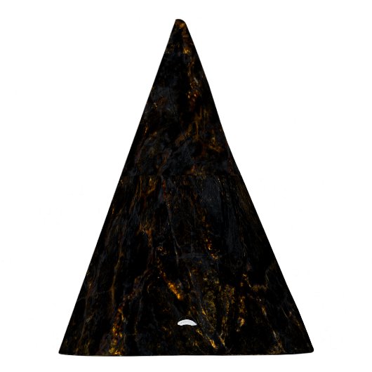 Zwart marmer, gouden aderen, textuur. feesthoedjes (Rechts)