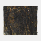 Zwart marmer, gouden aderen, textuur. fleece deken (Voorkant (Horizontaal))
