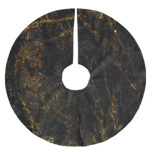 Zwart marmer, gouden aderen, textuur. kerstboom rok