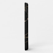 Zwart marmer met beige korrel Case-Mate iPhone case (Achterkant/links)