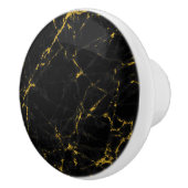 Zwart marmer met gouden accenten keramische knop (Rechts)
