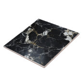 Zwart marmer met gouden accenten Tegel Tegeltje (Zijkant)