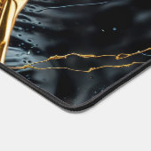 Zwart marmer met gouden ader bureaumat (Hoek)