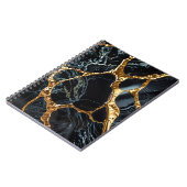 Zwart marmer met gouden ader notitieboek (Linkerzijde)