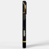 Zwart marmer met gouden aderen Case-Mate iPhone case (Achterkant / Rechts)