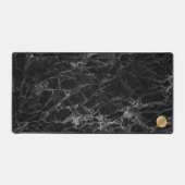 Zwart Marmer met Gouden Monogram Bureaumat (Voorkant)