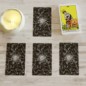 Zwart marmer monogram kosmisch pokerkaarten