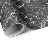 Zwart marmer: natuurlijke abstracte textuur. cadeaupapier (Rol Hoek)