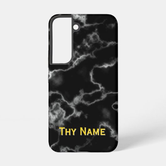 Zwart marmer ontwerp - samsung galaxy hoesje (Achterkant)