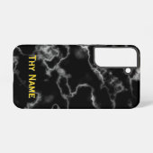 Zwart marmer ontwerp - samsung galaxy hoesje (Achterkant horizontaal)