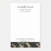 Zwart marmer post-it® notes (Voorkant)