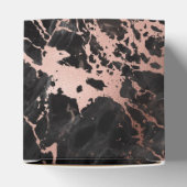 Zwart marmer Roos Gold Monogram Bedankdoosjes (Bovenkant)