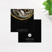 Zwart marmer Stud Earning beeldscherm Vierkante Visitekaartjes (Bureau)