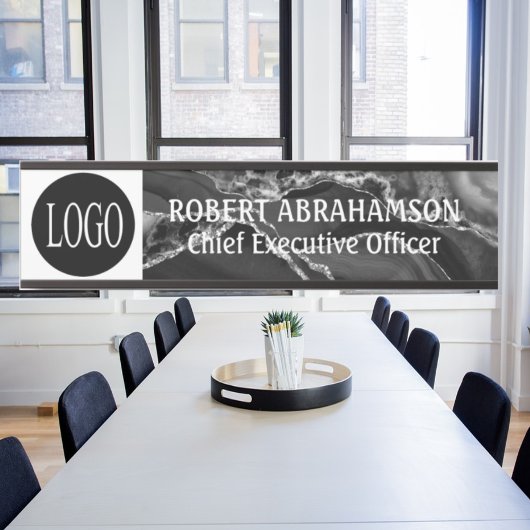 Zwart marmer Uw Logo Kantoor deurtekens Teken Deurbordje