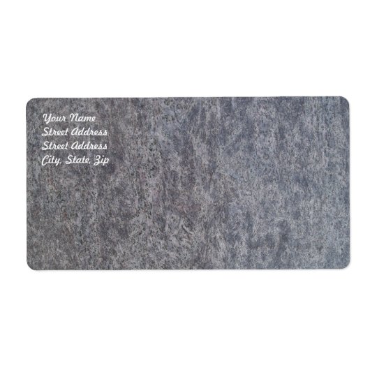 Zwart marmer verzendlabel (Voorkant)