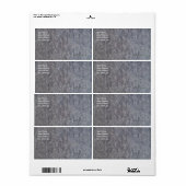 Zwart marmer verzendlabel (Full Sheet)