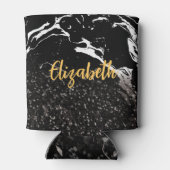 Zwart Marmer/Zwart Glitter Blikjeskoeler (Achterkant)