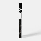 Zwart Marmer/Zwart Glitter iPhone Hoesje (Rechterkant)