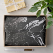 Zwart Marmer/Zwart Glitter Tissuepapier (Geschenk)