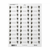 zwart marmerdesign retouradreslabel etiket (Full Sheet)