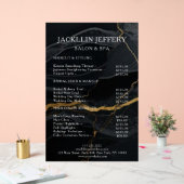 Zwart Marmeren Acryl Salonbord Bord (Huwelijk)