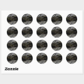 Zwart Marmeren Agaat Gouden Geode Dank u Business Ronde Sticker (Vel)