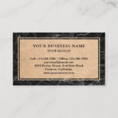 Zwart Marmeren Badkamer Vloeren Tegels Installer Visitekaartje (Achterkant)