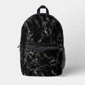 Zwart marmeren design rugzak (Voorkant)