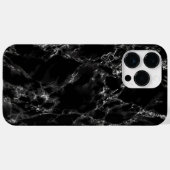 Zwart Marmeren iPhone Case (Achterkant (horizontaal))