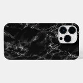 Zwart Marmeren iPhone Case Hoesje (Achterkant horizontaal)