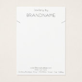 Zwart Marmeren ketting Sieraden Display Kaart (Achterkant)