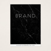 Zwart Marmeren ketting Sieraden Display Kaart (Voorkant)