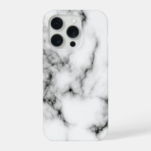 Zwart marmeren ontwerp iPhone hoesje 15 Pro Case