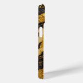 Zwart marmeren patroon met goud Case-Mate iPhone case (Achterkant / Rechts)