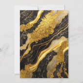 Zwart marmeren patroon met goud kaart (Achterkant)