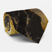 Zwart marmeren patroon met goud stropdas (Opgerold)