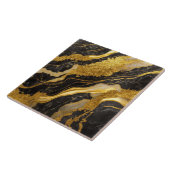 Zwart marmeren patroon met goud tegeltje (Zijkant)