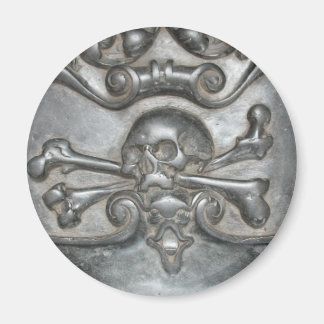 Zwart Marmeren Schedel & Botten Koelkastmagneten Magneet