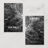 Zwart Marmeren Sjabloon Eenvoudig Modern Professio Visitekaartje (Voorkant / Achterkant)