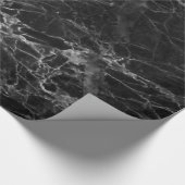 Zwart marmeren steen met grijs cadeaupapier (Hoek)