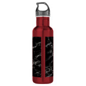 Zwart marmeren steen waterfles waterfles  (Achterkant)