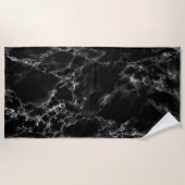 Zwart marmeren strandlaken (Voorkant)