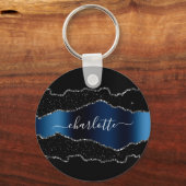 Zwart marmernaamscript voor marmer sleutelhanger (Achterkant)